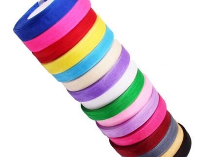 16 Rolls, ORGANZA RIBBON, 50 YARDS Rolls, 16 Different Colours; Size 10MM