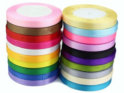 Satin Ribbon Set x 20 Ross, 6mm , 20 COLOURS; 25 Yards Each