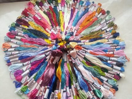 100 Hand Embroidery Silk/Rayon Stranded Skeins Thread