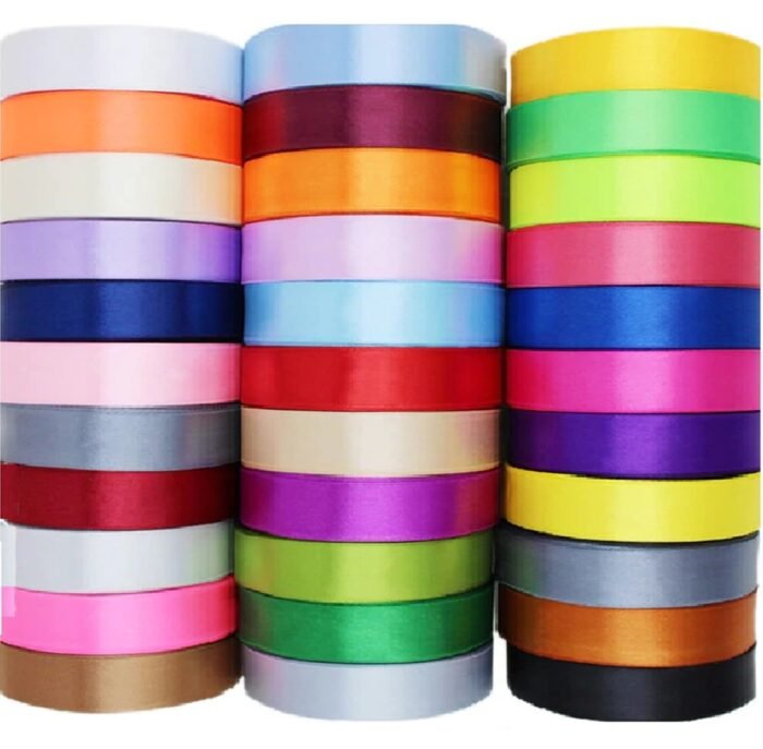 30 ROLLS OF SATIN RIBBON, 30 COLORS 750 YARDS 10 MM - Image 2