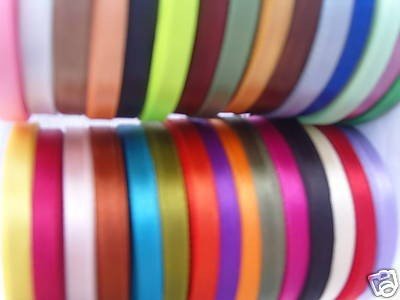 30 ROLLS OF SATIN RIBBON, 30 COLORS, 25 YARDS Each Roll; Size 6 MM; RRP £30.00