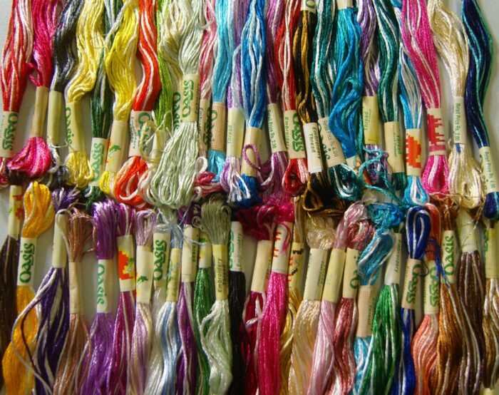 20 Skeins Large Silk Stranded Multi Coloured Embroidery Threads