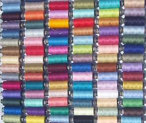 100 Spools OF ALL PURPOSE SPUN POLYESTER THREAD, 100 different Colors
