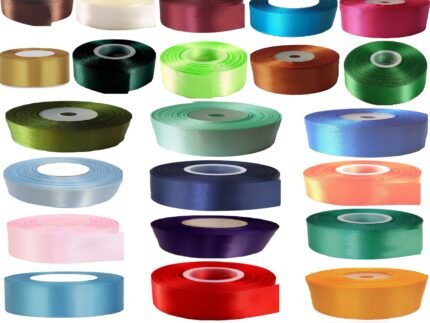 Double Sided Satin Ribbon 23 Metres size 6,10,12,15,20,22,25,38,50mm - Many Colours & Sizes Available