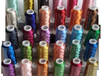 30 Metallic Embroidery Spools, 30 different Colours x 1,000 Meters (1100 Yards) Each