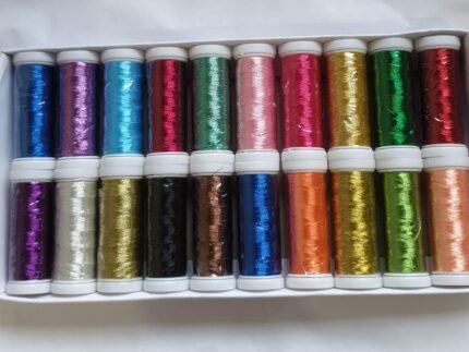 20 Metallic Thread Spools, 20 colours 200 METERS EACH