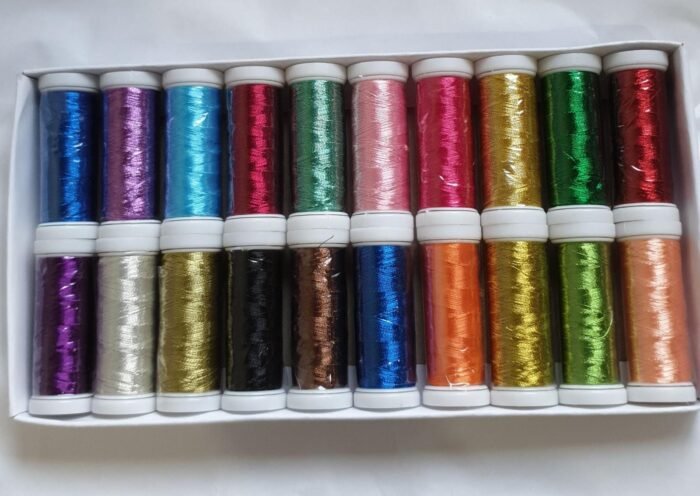 20 Metallic Thread Spools, 20 colours 200 METERS EACH