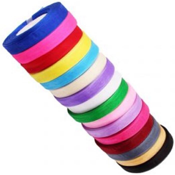 16 Rolls, ORGANZA RIBBON, 50 YARDS Rolls, 16 Different Colours; Size 10MM - Image 2
