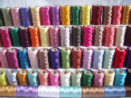 50 Spools of Sewing Machine Silk Art Embroidery Threads