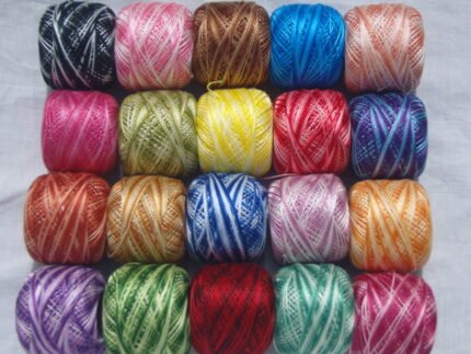 20 ANCHOR Variegated Pearl Cotton Balls. Size 8 (85 Meters each)