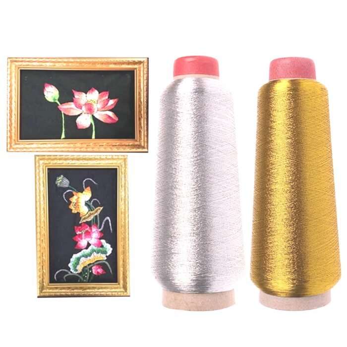 Metallic Embroidery Threads Gold, Light Gold, Silver & Copper Cones, 1,000 – 5,000 -10,000 meters - Image 4