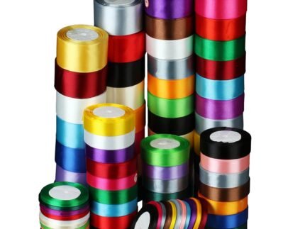 20 ROLLS SATIN RIBBON, 20 COLOURS , 25 MM/1" RRP £80.00