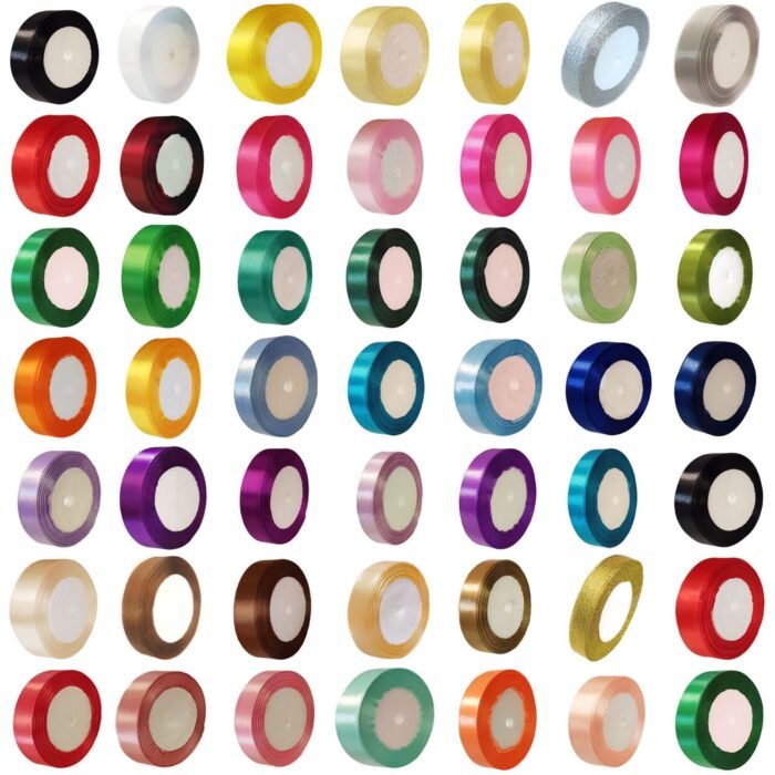 Satin Ribbon 23 Metres size 6,10,12,15,20,22,25,38,50mm - Many Colours & Sizes Available