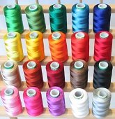 20 Spools of Sewing Machine Silk Art Embroidery Threads